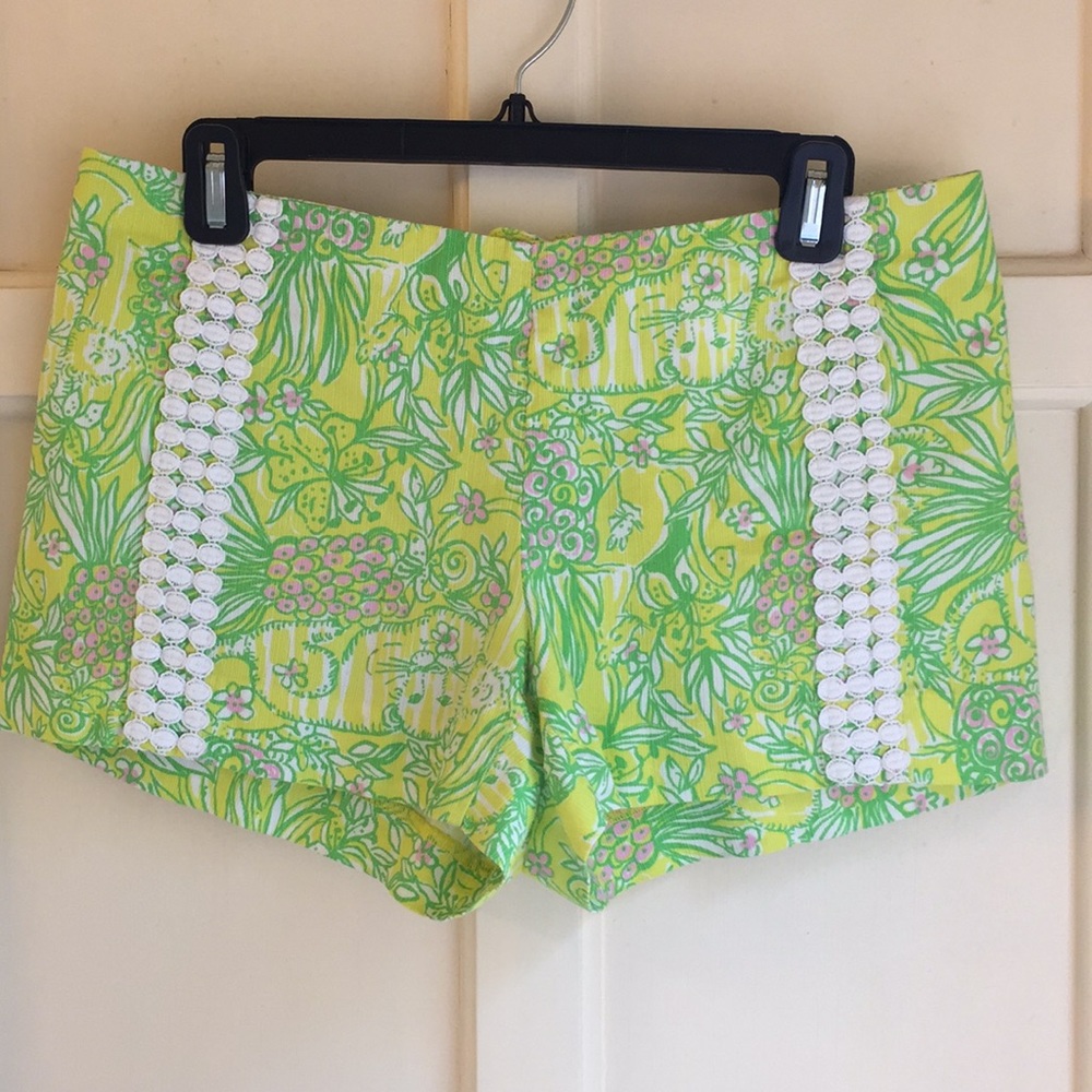 Lilly Pulitzer Yellow Pink and Green Shorts